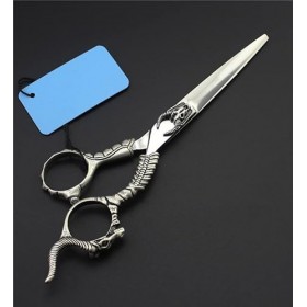 Ciseaux De Coiffeur Ciseaux De Coupe De Cheveux, 6 Pouces Professionnel Japonais En Acier Inoxydable 440C Tête De Mouton Cise...
