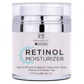 Radha Beauty Hydratant miraculeux au rétinol pour le visage avec rétinol, acide hyaluronique, vitamine E et thé vert le meil ...