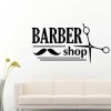 Autocollant Amovible Barber Ciseaux Muse Sticker Mural Beauté Coiffeur Décoration Baber Boutique Logo Mur 57 * 29 cm