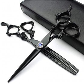 JINJIA Ciseaux de Coiffure, Ensemble de Ciseaux de Cheveux Professionnels pour Enfants, Femmes et Hommes, Coupe de Dents 6 Po