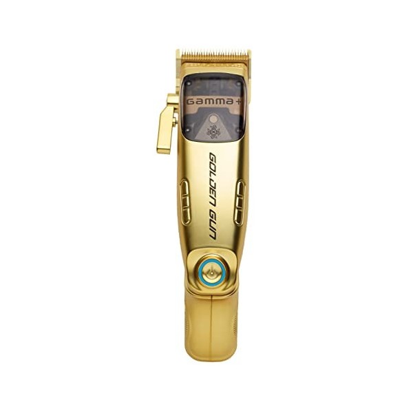 GAMMAPIU GOLDEN GUN Collectors Edition, Rasoir électrique pour homme Gold, Tondeuse professionnelle, Lame Fade 45mm en Titan