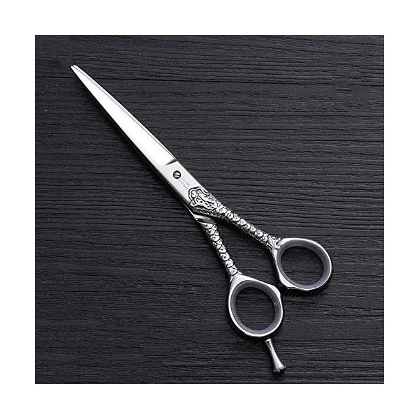 Ciseaux de barbier haut de gamme, tondeuse à cheveux professionnelle personnalisée, ciseaux de coiffure coupe droite de 6.0 p