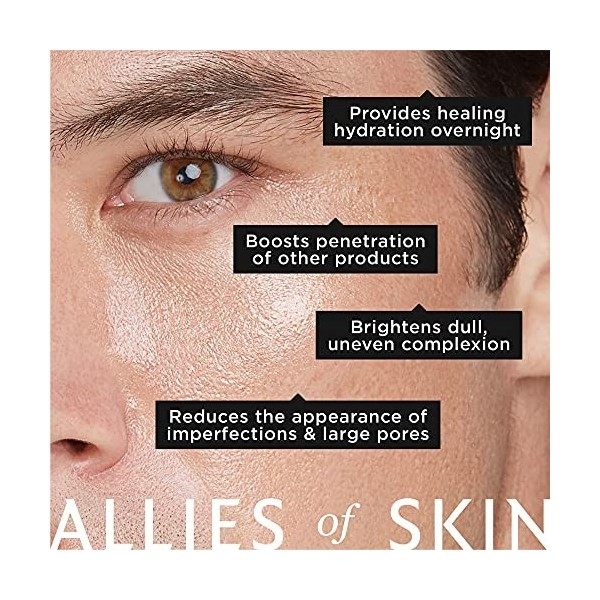 Allies of Skin Multi Acids & Retinoid Brightening Sleeping Facial:Glycolic + Lactic + Salicylic Acid.Hyaluronic Acid,Niacinam