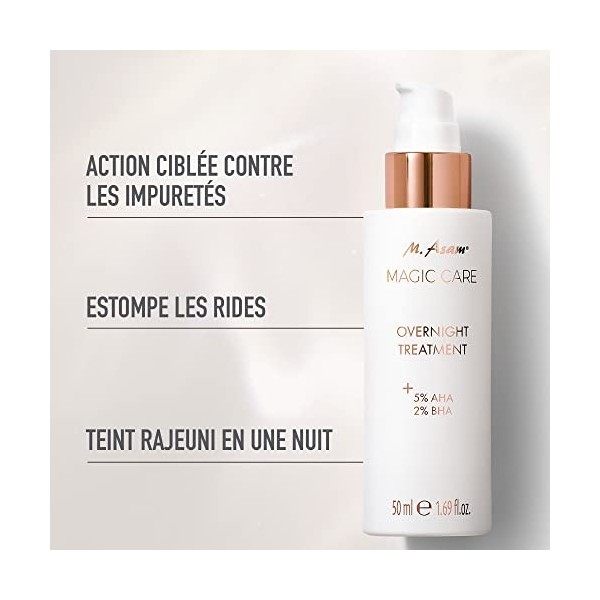 M. Asam MAGIC CARE Overnight Treatment Sérum de nuit régénérant 50 ml – Sérum aux acides de fruits exfoliants pour sublimer C...