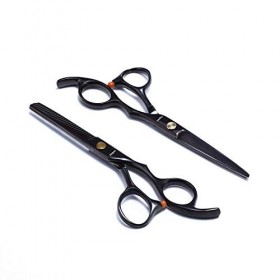 Ensemble de Coupe de Cheveux Professionnel Noir, Ensemble de Coiffeur cisailles, Ensemble de Ciseaux de Coupe et damincissem ...