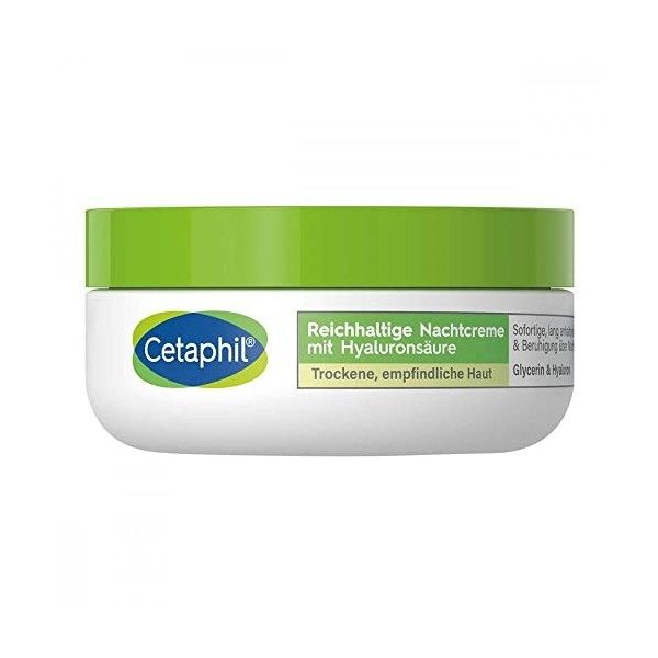 CETAPHIL crème de nuit riche à lacide hyaluronique 48 g Crème Jour et Nuit
