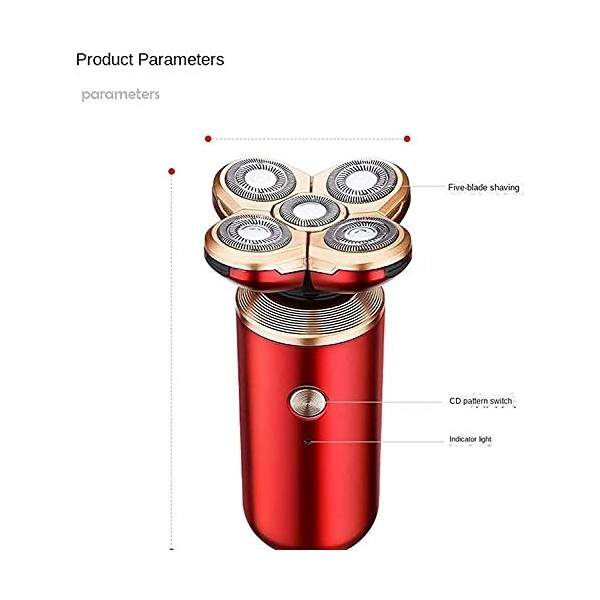 XIXIDIAN Rasoir électrique pour Hommes, rasoirs rotatifs rotatifs de 3 en 1 rasoirs électriques humides et secs avec Tondeuse