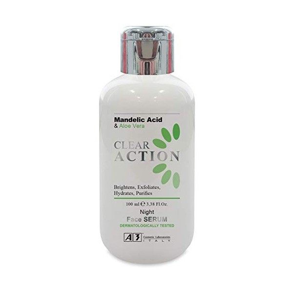 A3 Clear Action Serum with Mandelic Acid & Aloe Vera - 100 ml Crème Jour et Nuit