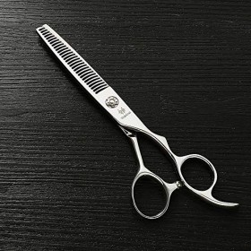 Outils de coupe des cheveux Ciseaux spéciaux for cheveux Stylist 440C, 6 pouces coupe de cheveux pour femme Color : Silver R...