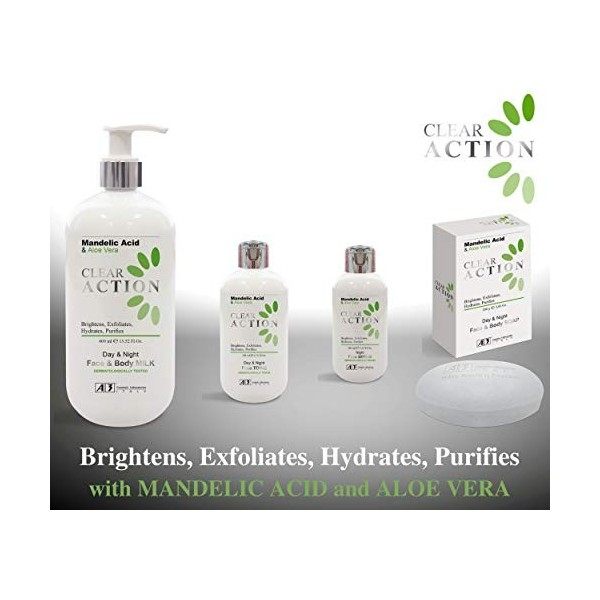 A3 Clear Action Serum with Mandelic Acid & Aloe Vera - 100 ml Crème Jour et Nuit