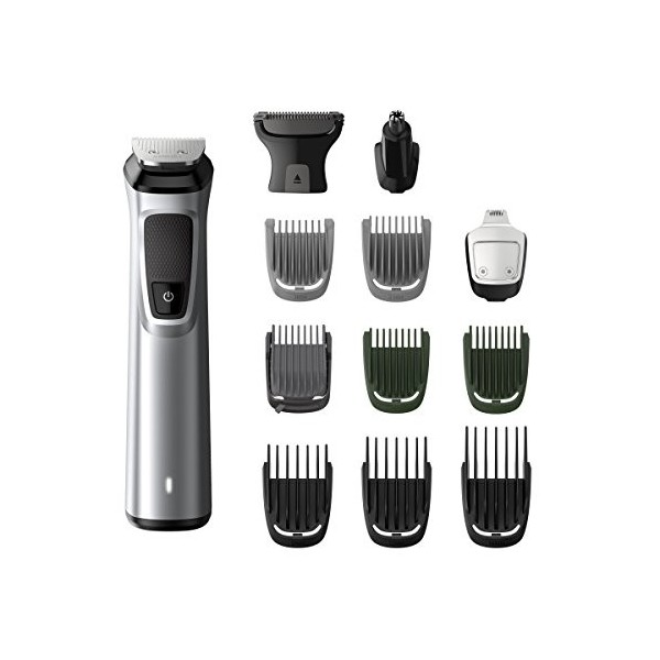 Philips MULTIGROOM Series 7000 MG7715/13 Tondeuse à cheveux et rasoir Noir, Argent Rechargeable – Rasoir Noir, Argent, Recta