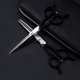 Ciseaux de coiffeur ensemble de ciseaux de coiffure professionnels ciseaux de coupe de 6 pouces + ciseaux amincissants ciseau...