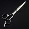 Ciseaux de coiffure professionnels noirs chauds, outils de coupe de cheveux ensembles de cisailles de coiffeur, toothCut6Inch