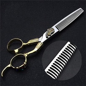KOAIEZ 6,0 Pouces 440C Professional Or Ensembles De Ciseaux De Coupe De Cheveux, Outils De Cisaillement De Coiffure De Coif