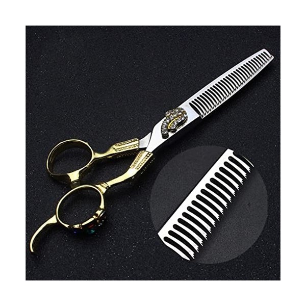 KOAIEZ 6,0 Pouces 440C Professional Or Ensembles De Ciseaux De Coupe De Cheveux, Outils De Cisaillement De Coiffure De Coif