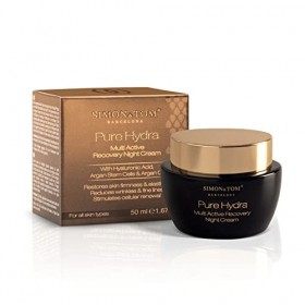 Simon&Tom - Pure Hydra - Crème Visage Nuit - Anti-âge et Raffermissante - Acide Hyaluronique - Cellules Souches de Pomme et A...