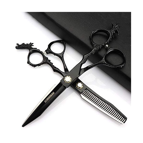 DIHAO Ciseaux de Coiffure Kit Professionnels Ensemble de Ciseaux de Coiffeur Ensemble de Ciseaux de Coupe de Cheveux en Acier