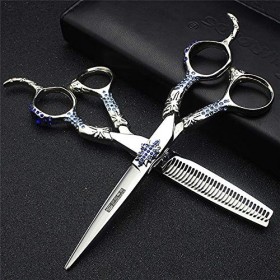 DIHAO Ensemble de Ciseaux de Coupe de Cheveux en Acier Inoxydable Ensemble de Ciseaux de Coiffeur, Ciseaux à Cheveux Professi