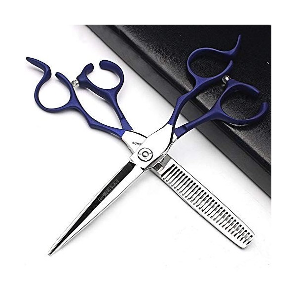 ZJZ Ciseaux de Coiffure Kit, Professionnels Ensemble de Ciseaux de Coiffeur Ensemble de Ciseaux de Coupe de Cheveux en Acier 