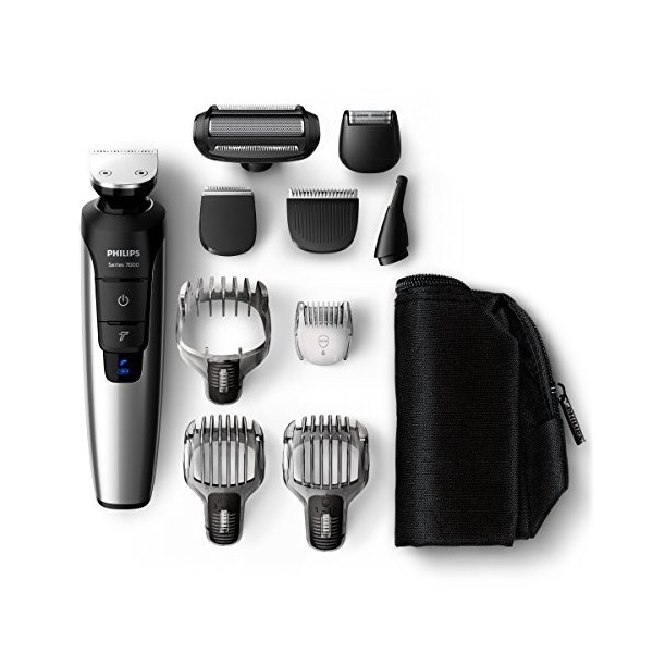 Philips - MultiGroom - Tondeuse étanche et ses accessoires 6 accessoires + 4 peignes pour la barbe, les cheveux et le corps