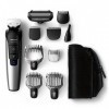 Philips - MultiGroom - Tondeuse étanche et ses accessoires 6 accessoires + 4 peignes pour la barbe, les cheveux et le corps