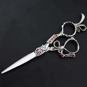 Ciseaux de barbier ciseaux de coiffure professionnels de 6 pouces ciseaux à dents plates ciseaux à frange Rasage et Épilation