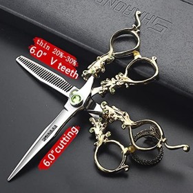 Ciseaux pour Animaux de Compagnie 6"Professional Vintage Hair Ciseaux Set for Hair Makers, Professional Salon Ciseaux Stainle...
