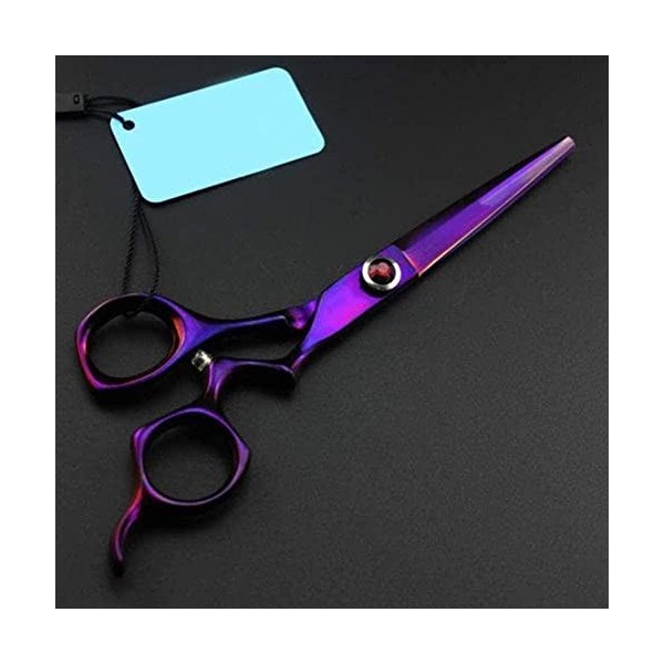 Ciseaux de coiffure professionnels violets, ciseaux colorés pour salon de coiffure, usage domestique ou ensemble en option, e