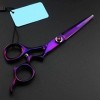 Ciseaux de coiffure professionnels violets, ciseaux colorés pour salon de coiffure, usage domestique ou ensemble en option, e