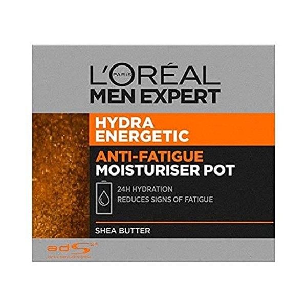 LOreal - Men Expert Hydra Energetic Intensive 24Hr Hydration For Dry / Sensitive Skin Jar 50Ml/1.7Oz - La Peau Des Homme Crè...