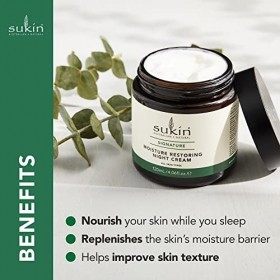 Sukin Crème de Nuit Réparatrice dHydratation 120ml Crème Jour et Nuit