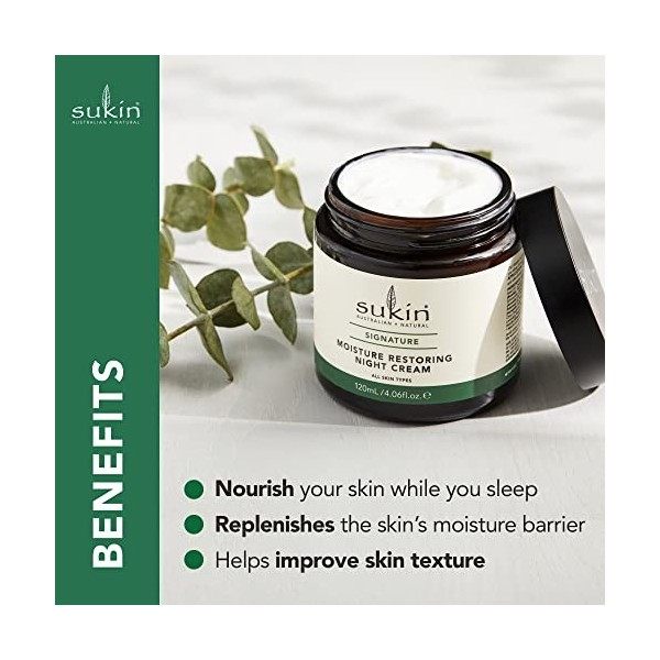 Sukin Crème de Nuit Réparatrice dHydratation 120ml Crème Jour et Nuit
