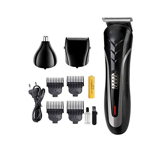 NXYJD Hommes Tout en 1 Tondeuse à Cheveux Rechargeable Barbe Nez Oreille Rasoir Coupe de Cheveux Tondeuse étanche sans Fil Ra