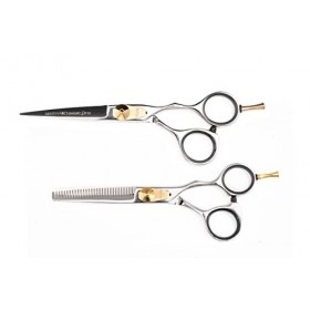 Classic Pro Lot de ciseaux semi-décalés en acier japonais 5,5 cm