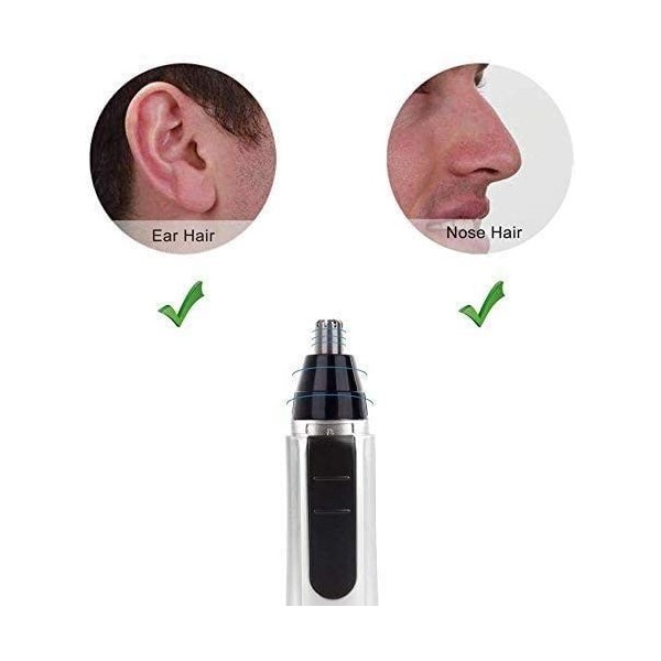 NCRD Tondeuse à cheveux nez et oreille, coupe-cheveux rechargeable USB, tondeuse professionnelle doreille sans douleur au ne