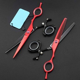 Ciseaux de Coiffure Professionnels 6,0 Pouces Ciseaux de Coupe de Cheveux avec vis réglable Sharp Ciseaux de Coiffeur Pochett...