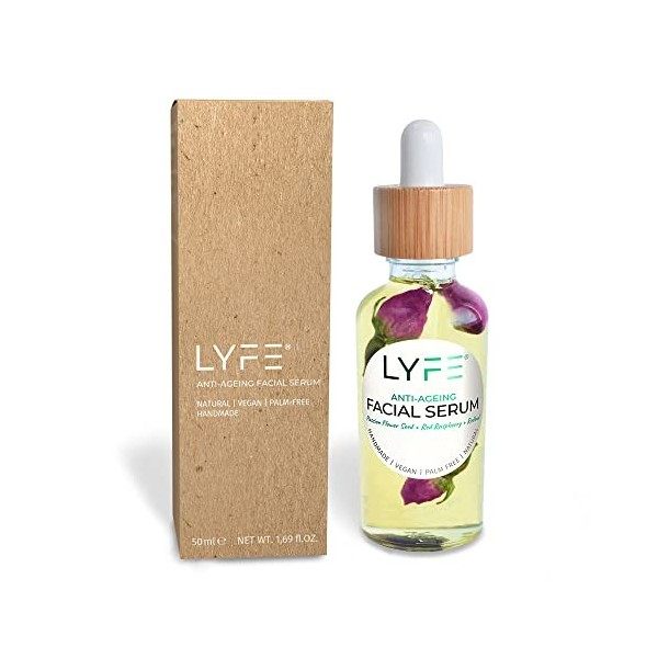 LYFE - Sérum de Nuit Vitamine C Anti-Rides - Soin Visage Anti-Âge Spécial Rides Profondes - Peau Raffermie & Souple - Tous Ty...