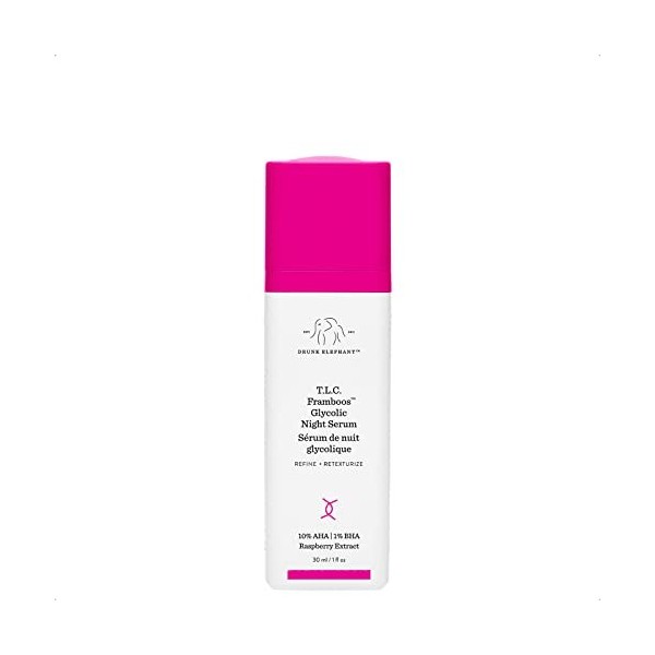 Drunk Elephant T.L.C. Fram Boostcase Glycolic Night Sérum , Rose 30 Ml Lot De 1 Crème Jour et Nuit