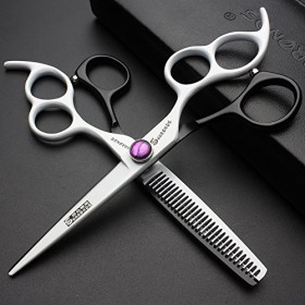 Ciseaux pour Animaux de Compagnie Ciseaux de Coiffeur de 6 Pouces 440c Ciseaux à Trois Doigts en Acier Inoxydable de Haute du...