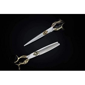 Ciseaux de coiffure fins, ciseaux de coupe de cheveux, ciseaux et ciseaux de barbier, Kit de ciseaux de coiffure professionne...