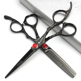 KOAIEZ Kit De Ciseaux De Coupe De Cheveux Professionnels De 6,0 Pouces, Cisaillements Multifonctionnels en Acier Inoxydable 