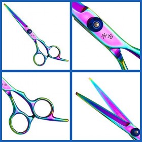 Ensemble de 10 Ciseaux de Salon de Coiffure de Coiffure, 6,0 Pouces, Ensemble de Ciseaux Amincissants, Ensemble de 6 Pouces R...
