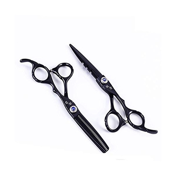 Outils de Coiffure de Ciseaux de barbier Professionnels Saphir Noir de 6,0 Pouces