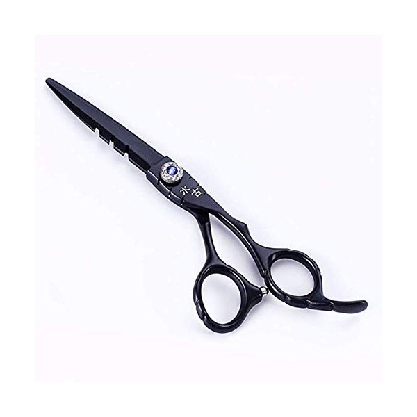 Outils de Coiffure de Ciseaux de barbier Professionnels Saphir Noir de 6,0 Pouces