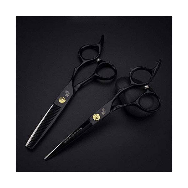 6,0 Pouces Coiffure Coupe De Cheveux Ciseaux Professionnel Coiffeuse Plat Ciseaux À Effiler Set V Dents Ciseaux Japon Acier S