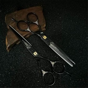 Ciseaux Cheveux Professionnel Coiffure Coiffeurs Ciseaux À Effiler 6,0 Pouces Droit Plat Dents Cisaillement Bord Pointu Homme