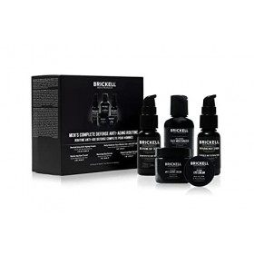 Brickell Mens Complete Defence Anti Aging Routine, Night Face Cream, Vitamin C Day and Night Serum, Facial Moisturizer w/SPF ...