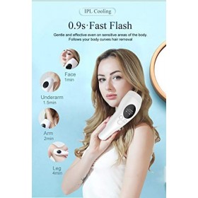Épilateur À Impulsions Ipl, Avec Sensation De Glace, Épilation Permanente Indolore, Dispositif Clignotant 990 000 Fois, Épila