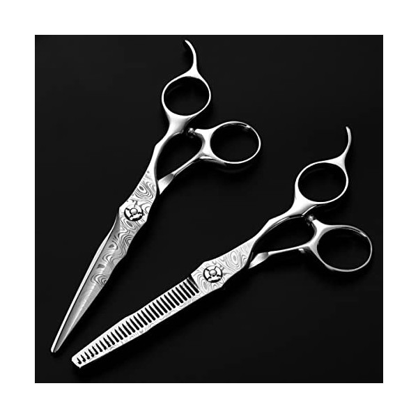 Ciseaux de coupe de cheveux, 15,2 cm japonais VG10 en alliage de cobalt pour couper les cheveux Damas professionnels de coiff