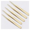 aolichun pincettes 5pcs Tweezers Lash Tweezers Professionnel Haute Precision en Acier Inoxydable Tweezers Extension de Cils P